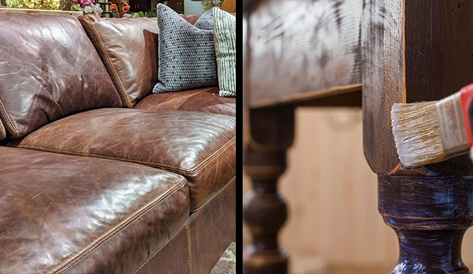 leather wooden furniture restoration